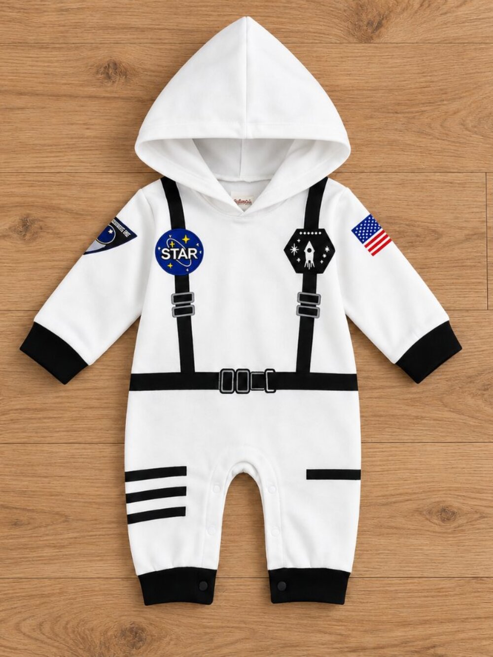 White Astronaut Baby Costume Romper